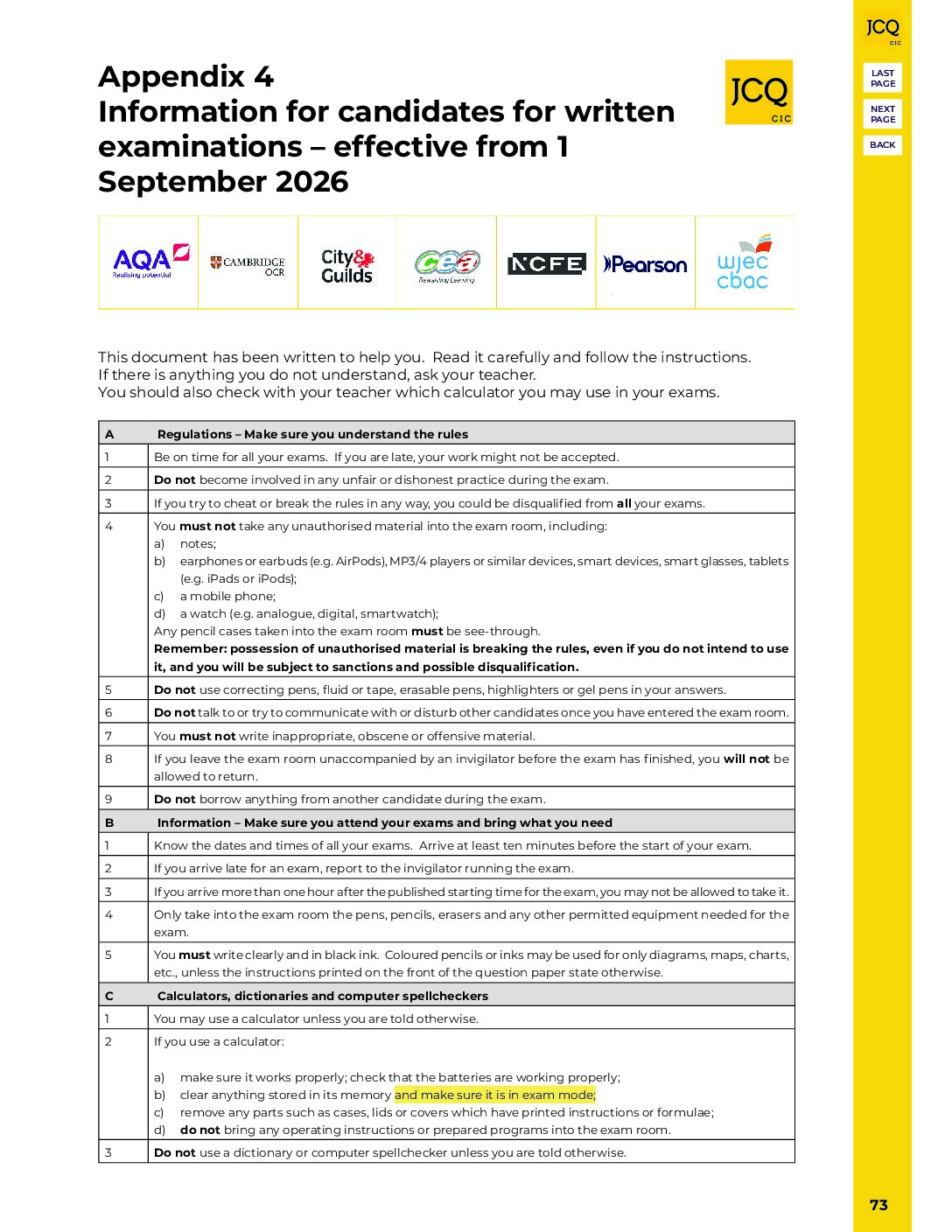 Exams Info – ICE